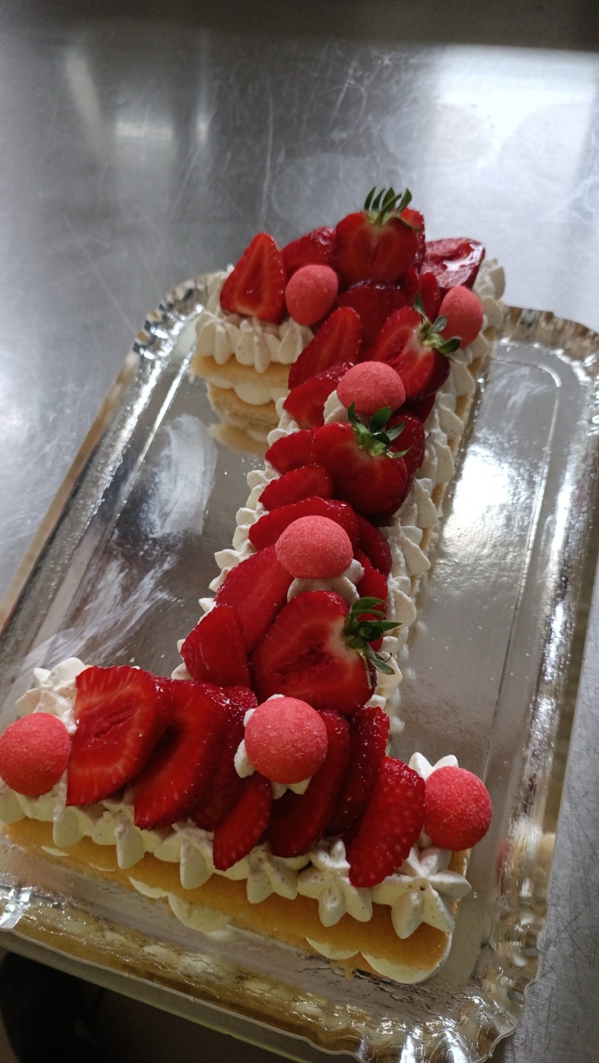 Number Cake aux fraises